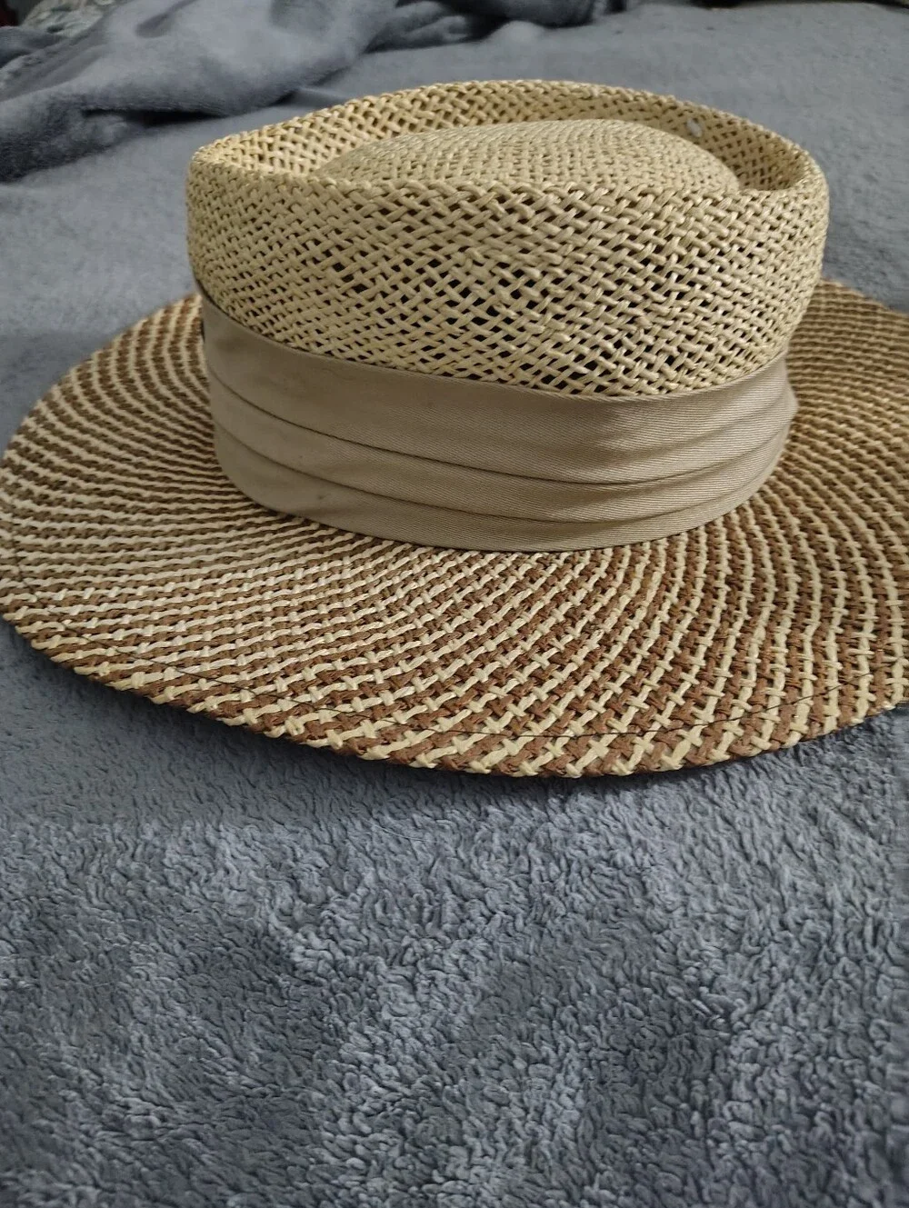Quail Hollow Championship Men's Wide-Brim Straw Sun Hat - Beige/Tan